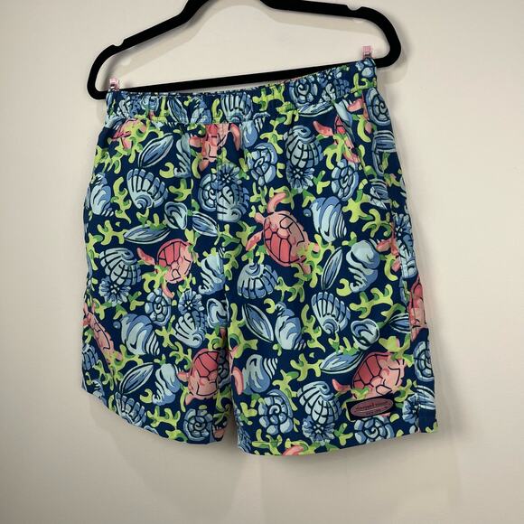 Vineyard Vines Men's Swim Shorts Trunks Small Lined Pockets Turtles Shells - Picture 2 of 9